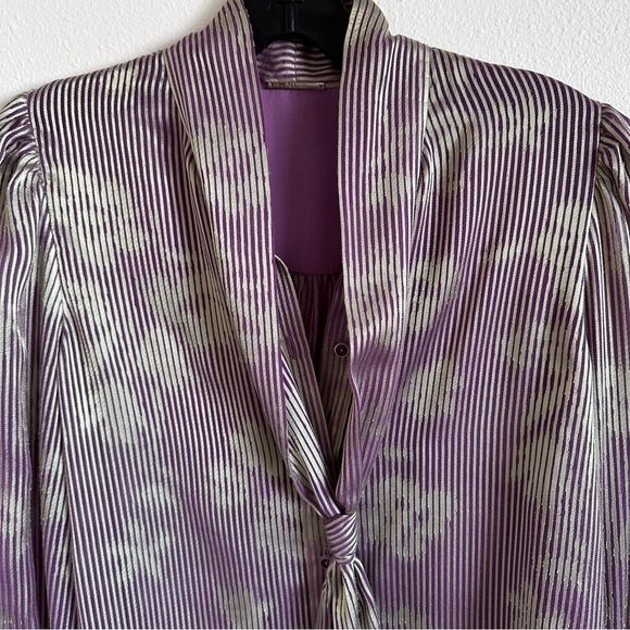 BNWOT $498 ALEXIS Tonal Floral FRANCISCA Blouse Lilac Sheen - Picture 2 of 16